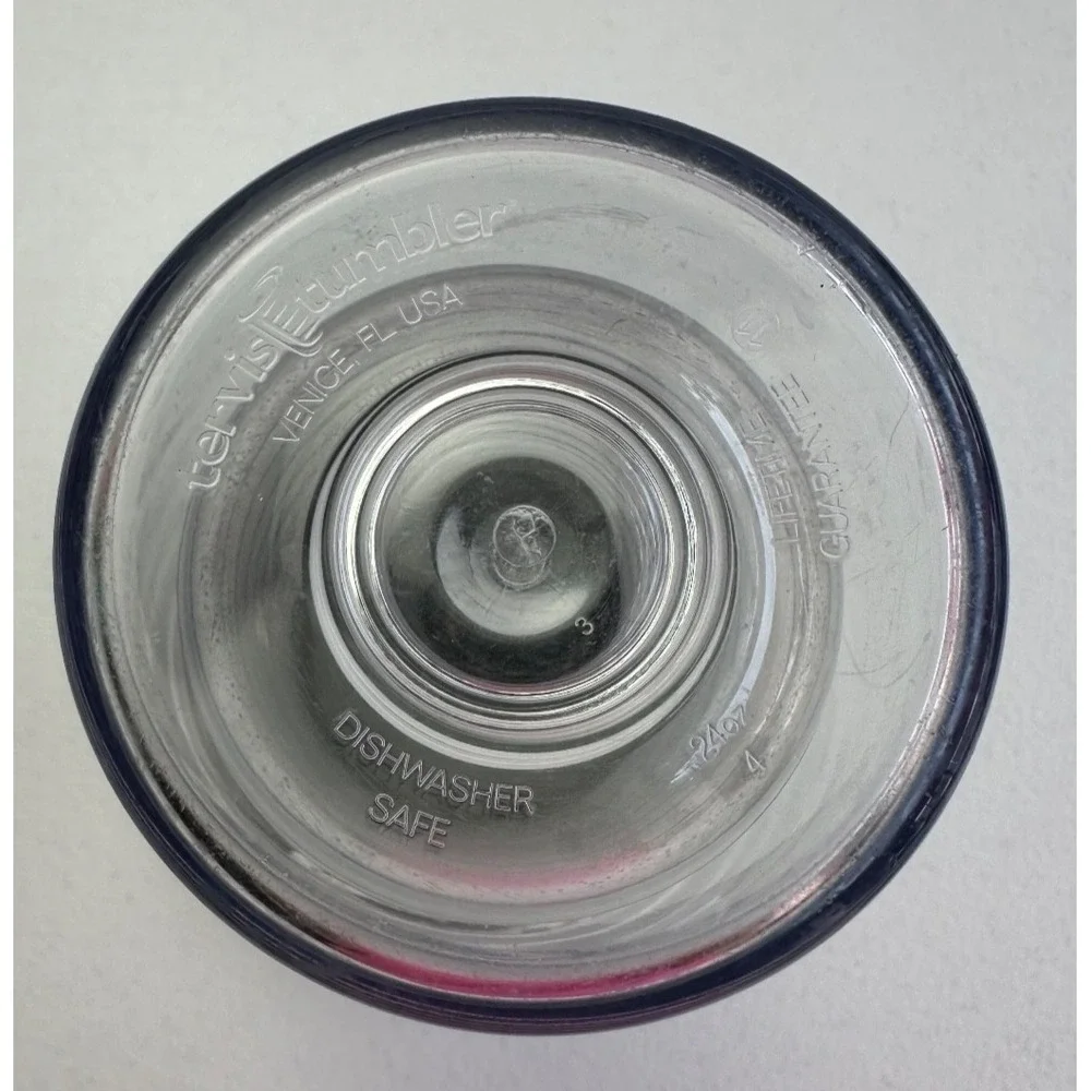 Tervis 24oz Clear‎ Tumbler Embroidered Mom Patch with Lid Lifetime Guarantee